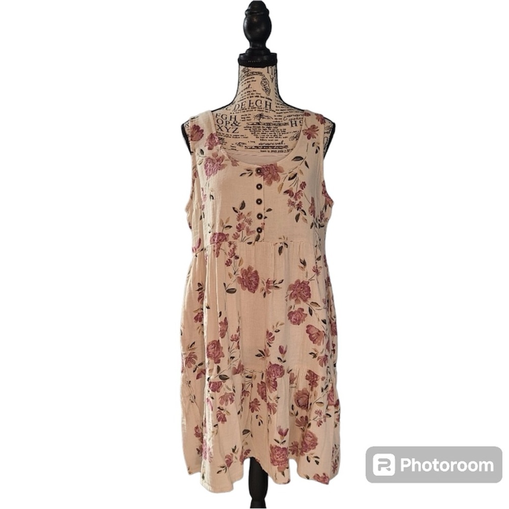 NWOT! Floral Cotton Mini Sundress Size M Maurices